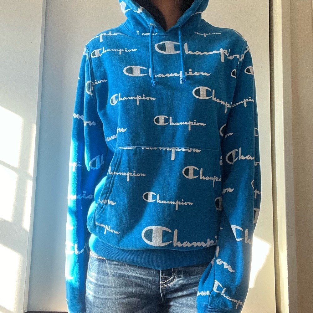Patterned Champion Hoodie